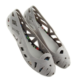 Ballerinas Meliski durchbrochen grau KM127 L.GRAU 1