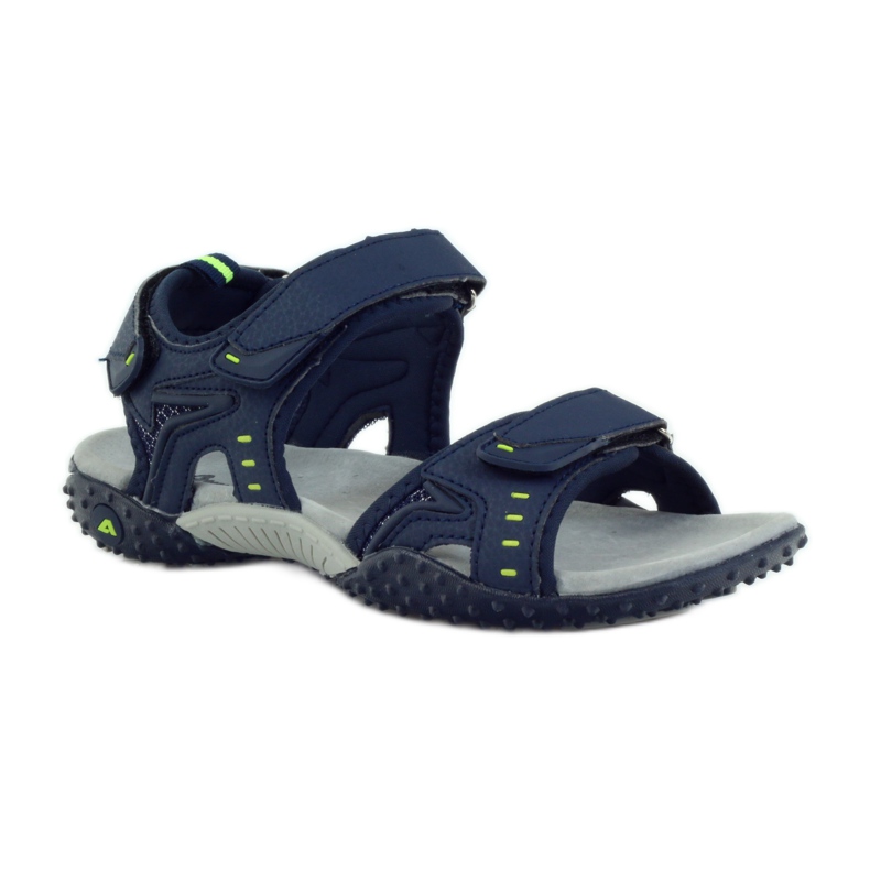 American Club Sandale mit Einsatz aus amerikanischem 1715-Leder marineblau 1