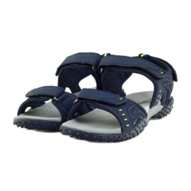 American Club Sandale mit Einsatz aus amerikanischem 1715-Leder marineblau 3