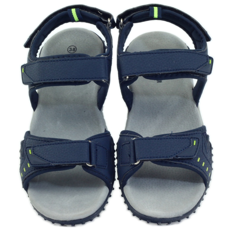 American Club Sandale mit Einsatz aus amerikanischem 1715-Leder marineblau 4