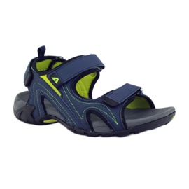 American Club Amerikanische Damensandalen mit Schaumstoff-Innensohle navy blau 1