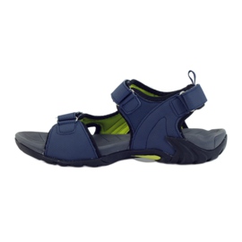 American Club Amerikanische Damensandalen mit Schaumstoff-Innensohle marineblau 2