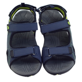 American Club Amerikanische Damensandalen mit Schaumstoff-Innensohle navy blau 4