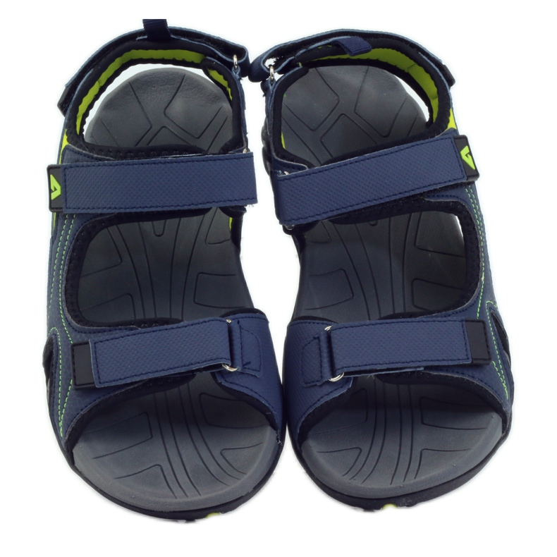 American Club Amerikanische Damensandalen mit Schaumstoff-Innensohle navy blau 4