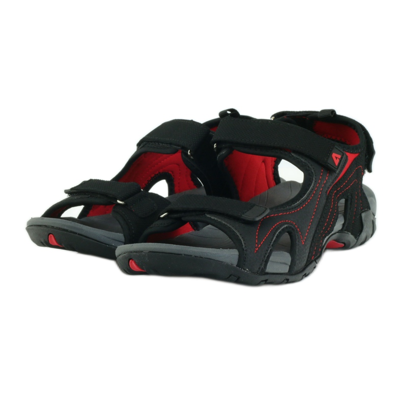 American Club Amerikanische Damensandalen mit Schaumstoff-Innensohle schwarz 3