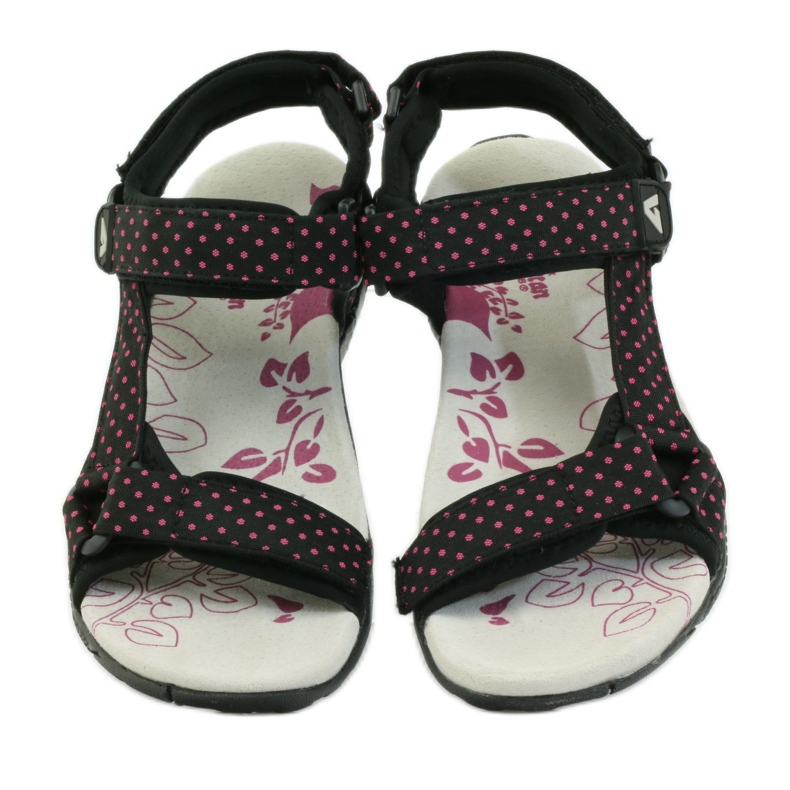 American Club Sandale mit Einsatz aus amerikanischem 1717-Leder rosa schwarz 4