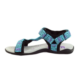 American Club Sandale mit Einsatz aus amerikanischem 1717-Leder blau violett 2