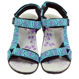 American Club Sandale mit Einsatz aus amerikanischem 1717-Leder blau violett 4