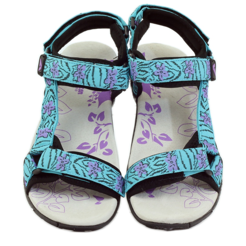 American Club Sandale mit Einsatz aus amerikanischem 1717-Leder blau violett 4