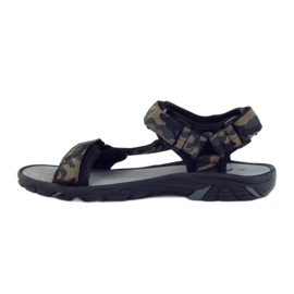 American Club Ledersandalen American 1728 camo grau braun schwarz 2
