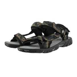American Club Ledersandalen American 1728 camo grau braun schwarz 3