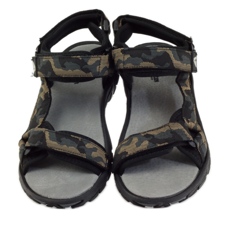 American Club Ledersandalen American 1728 camo grau braun schwarz 4