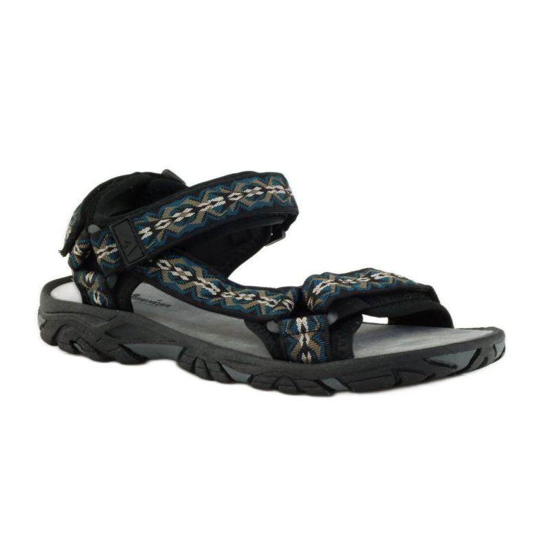 American Club Amerikanische 1728 Sandalen aus Leder mit Innensohle grün braun schwarz 1