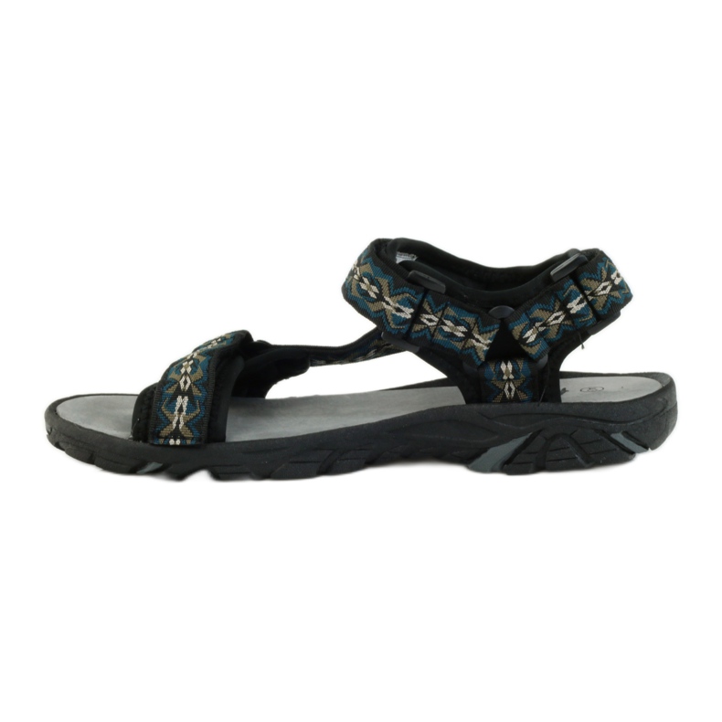 American Club Amerikanische 1728 Sandalen aus Leder mit Innensohle grün braun schwarz 2