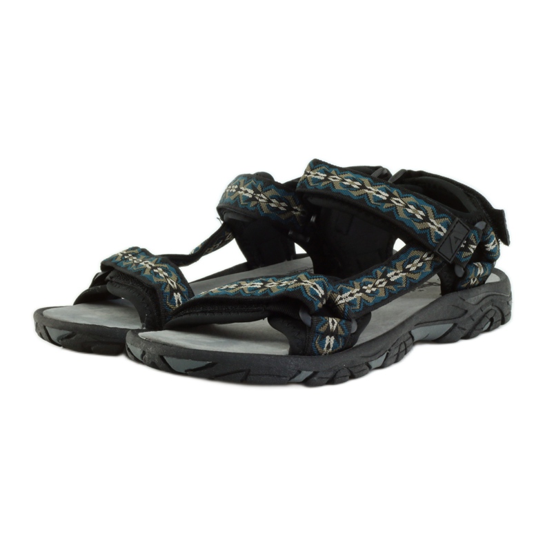 American Club Amerikanische 1728 Sandalen aus Leder mit Innensohle grün braun schwarz 3