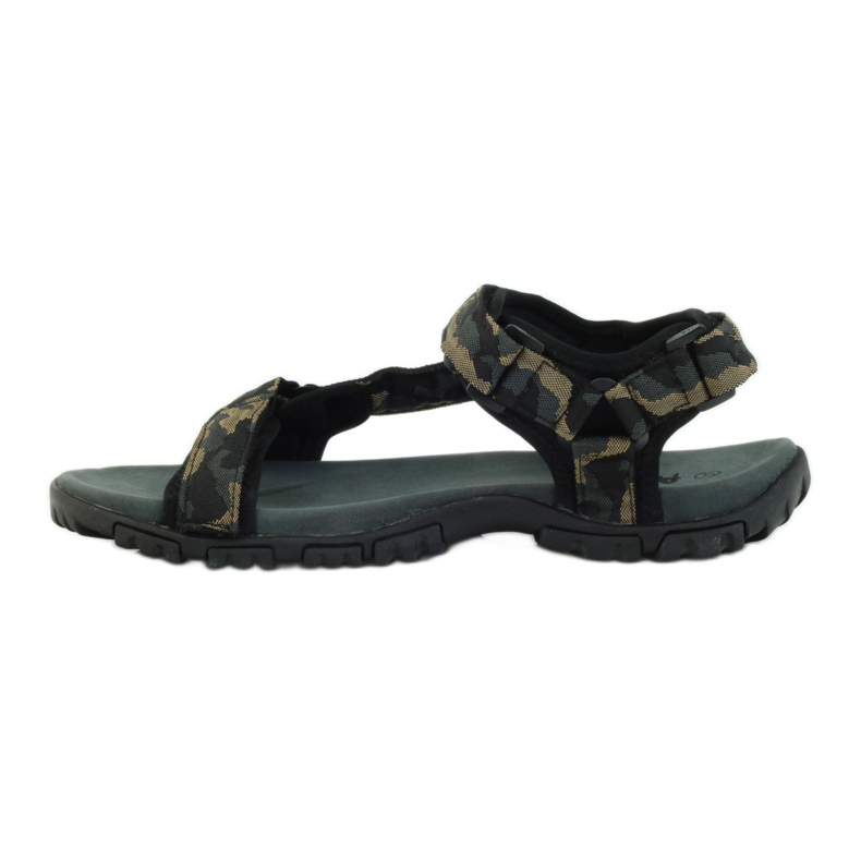 American Club Sandalen Ledereinsatz American 1729 camo schwarz braun grau 2
