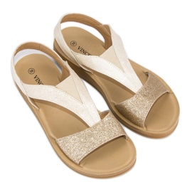 Goldene Vinceza-Sandalen 2