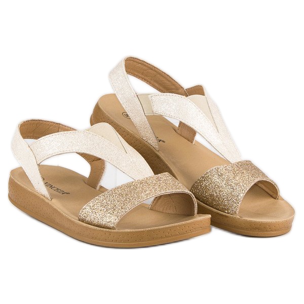 Goldene Vinceza-Sandalen 1