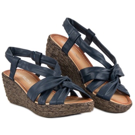 Keilsandalen zum Hineinschlüpfen blau 1