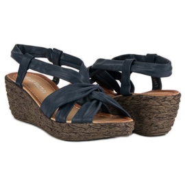 Keilsandalen zum Hineinschlüpfen blau 2