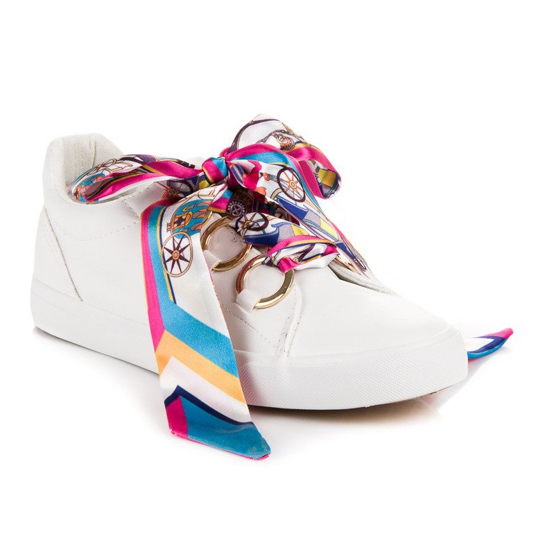 Vices Weiße gebundene Turnschuhe Laster 1