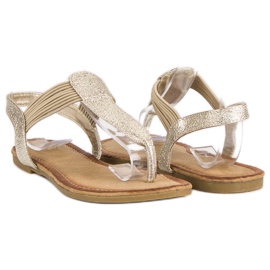 Comer Flip-Flops mit Gummiband gelb 1