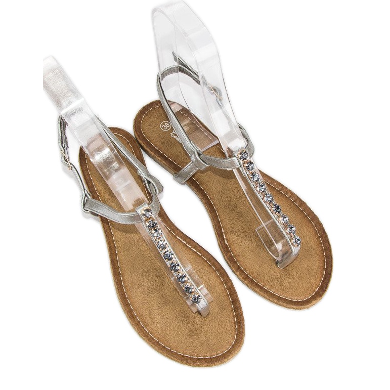 Comer Leichte silberne Sandalen grau 2