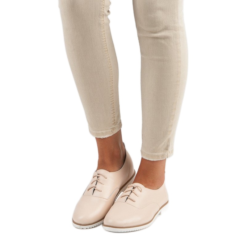 MAZARO Beige Lederschuhe 1