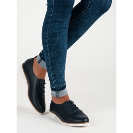 Marineblaue Lederschuhe von Mazaro 2