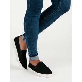 Tullo Schwarze Wildleder-Slipper 1