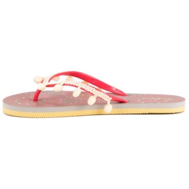 Ax Boxing Flip-Flops mit Bommeln orange 1