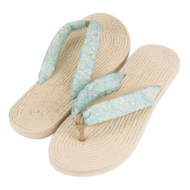 Ax Boxing Flip-Flops Espadrilles weiß grün 2