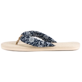 Ax Boxing Espadrilles-Flip-Flops weiß navy blau 1