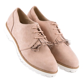 Gebundene Wildleder-Boho-Schuhe braun 1