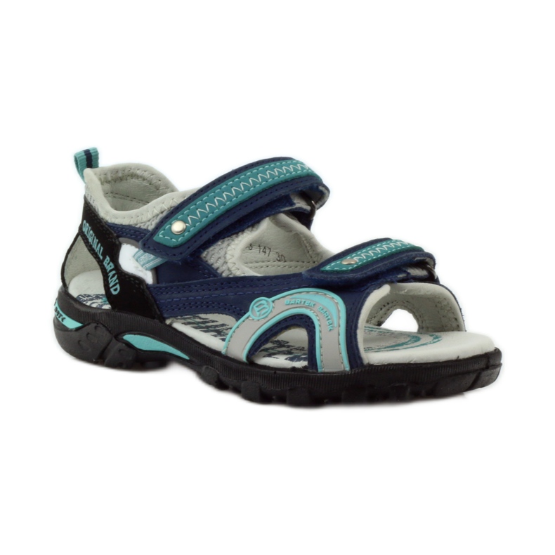 Sandalen für Jungen Bartek 36113 Marineblau navy blau grün grau 1