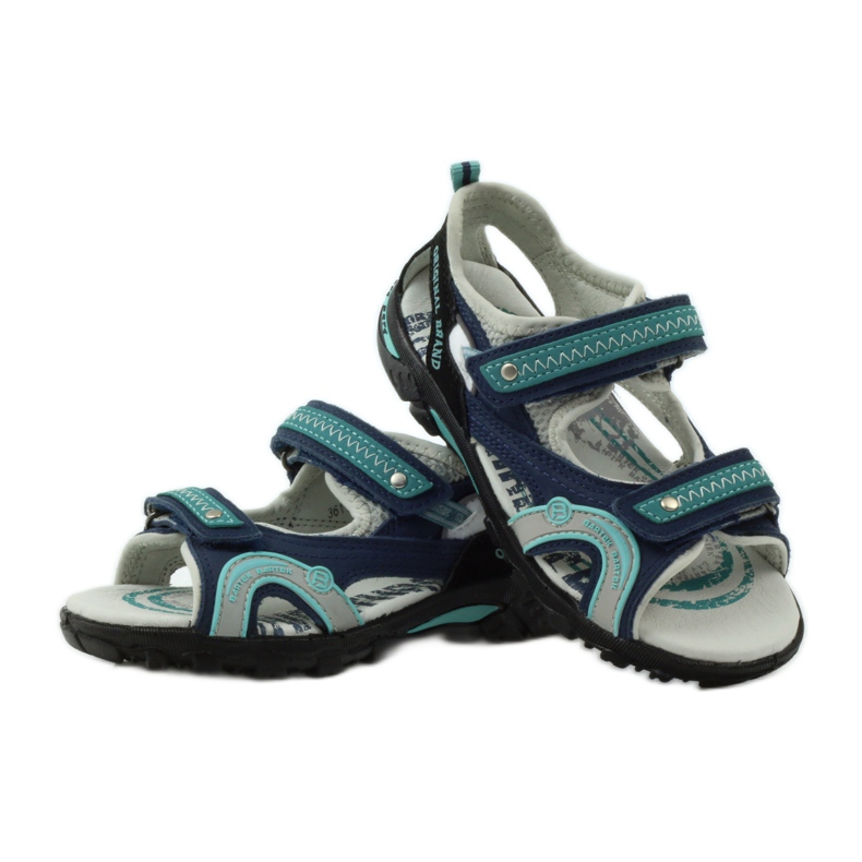Sandalen für Jungen Bartek 36113 Marineblau navy blau grün grau 3