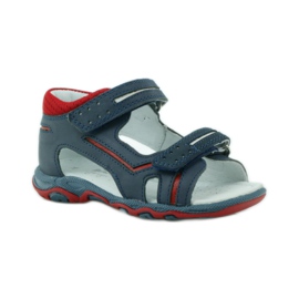 Sandalen mit Klettverschluss Bartek 31825 marineblau navy blau rot 1
