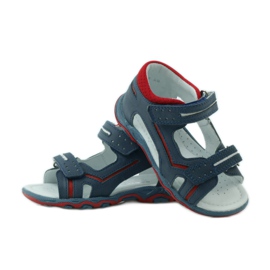 Sandalen mit Klettverschluss Bartek 31825 marineblau navy blau rot 3