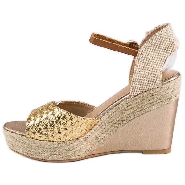 Kylie Goldene Espadrilles-Sandalen 2