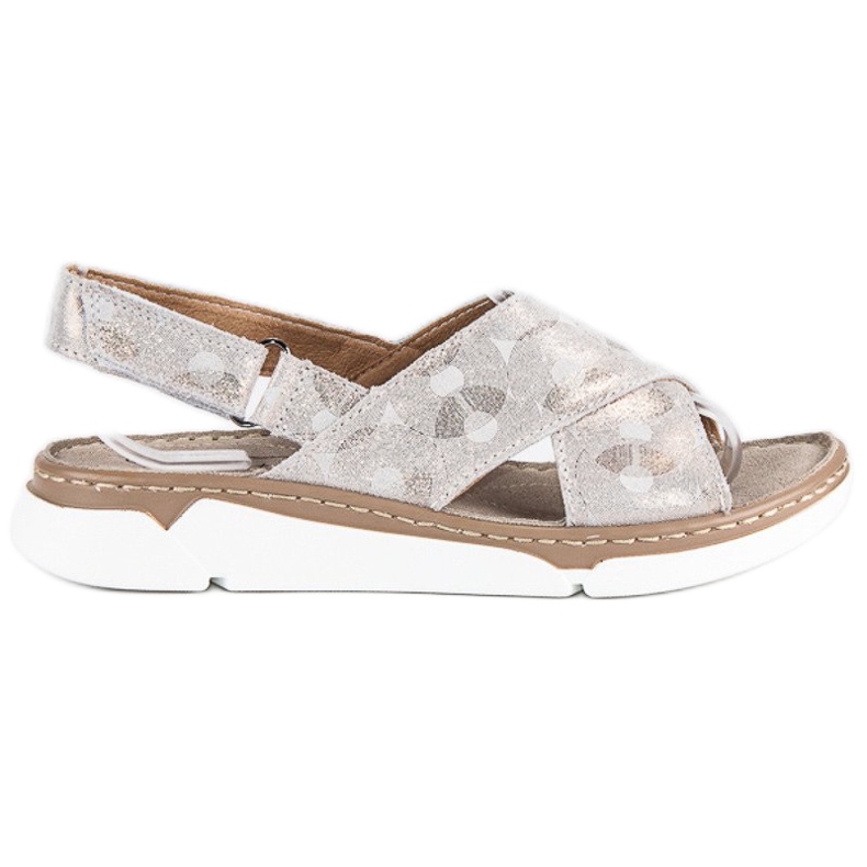 Filippo Flache Sandalen aus Naturleder gelb 2