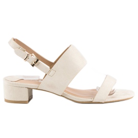 Fama Sandalen mit niedrigem Absatz braun 1