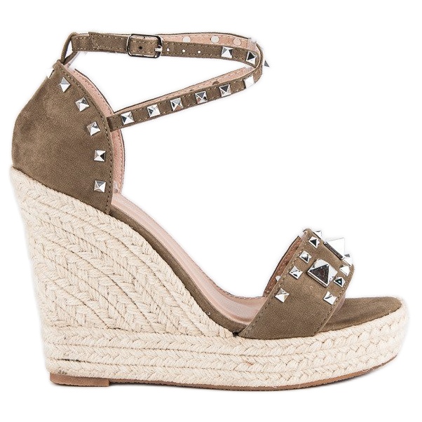 Bestelle Rock-Espadrilles-Sandalen grün 2