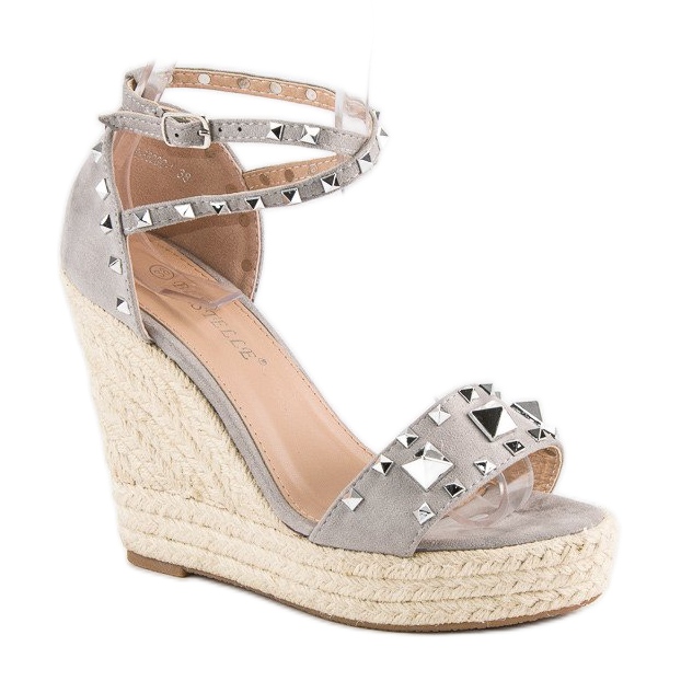 Bestelle Rock-Espadrilles-Sandalen grau 1