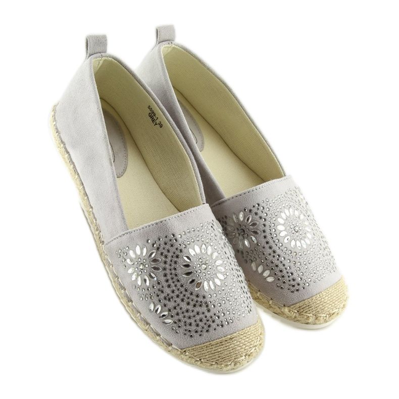 Grau 5599-1 Graue Espadrilles 2