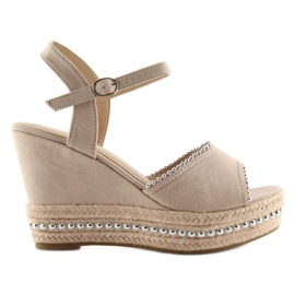 Beige Keilsandalen U-6272 beige 2