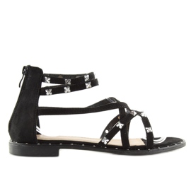 Schwarze Sandalen für Frauen 358 schwarz 1