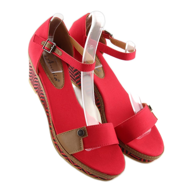 Rote Keilsandalen J7731-8 rot 1