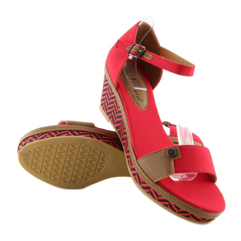 Rote Keilsandalen J7731-8 rot 2