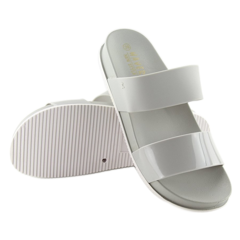 Grau KM122 L. Graue Silikon-Flip-Flops 1