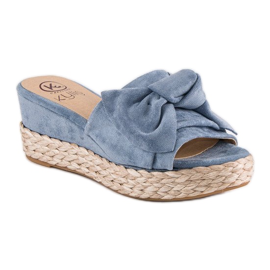 Kylie Espadrilles mit Schleife blau 1